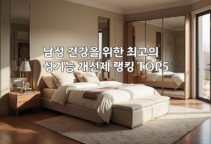 남성 건강을 위한 최고의 성기능 개선제 랭킹 TOP5