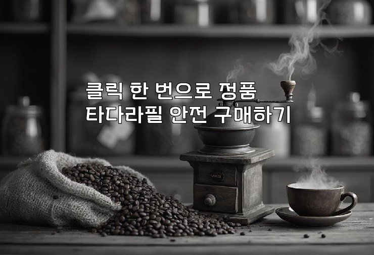 클릭 한 번으로 정품 타다라필 안전 구매하기