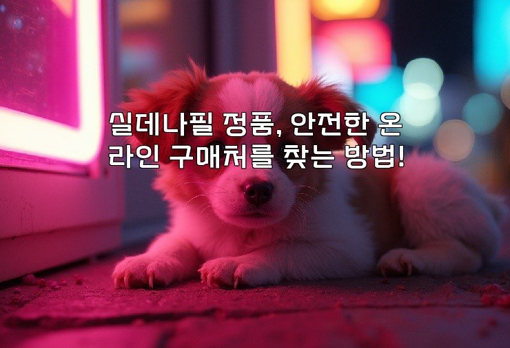 실데나필 정품, 안전한 온라인 구매처를 찾는 방법!
