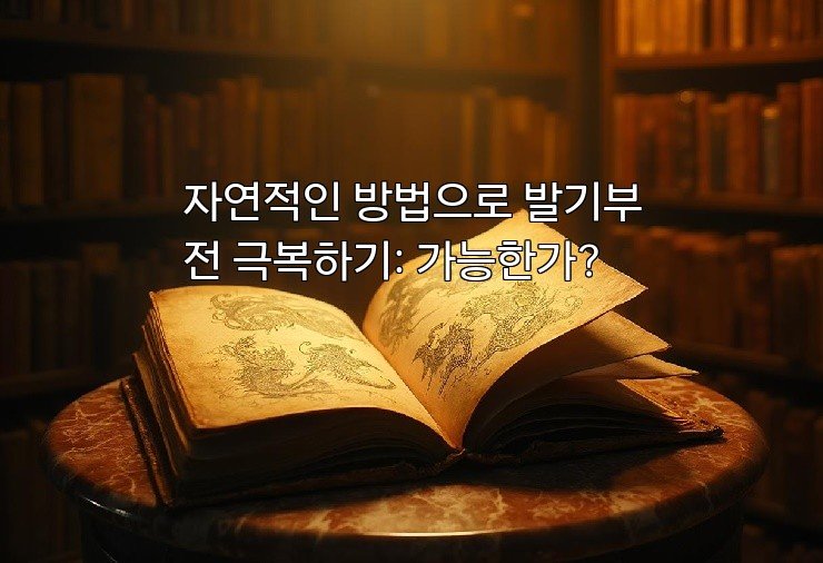 자연적인 방법으로 발기부전 극복하기: 가능한가?