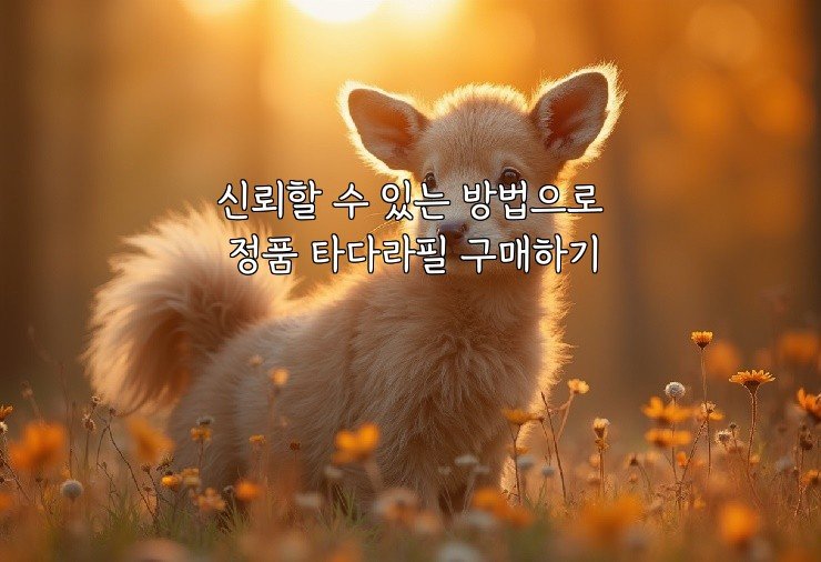 신뢰할 수 있는 방법으로 정품 타다라필 구매하기