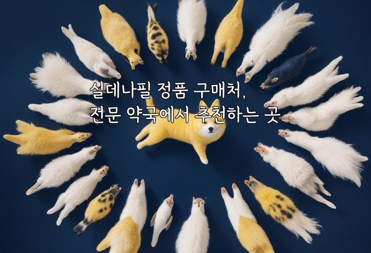 실데나필 정품 구매처, 전문 약국에서 추천하는 곳