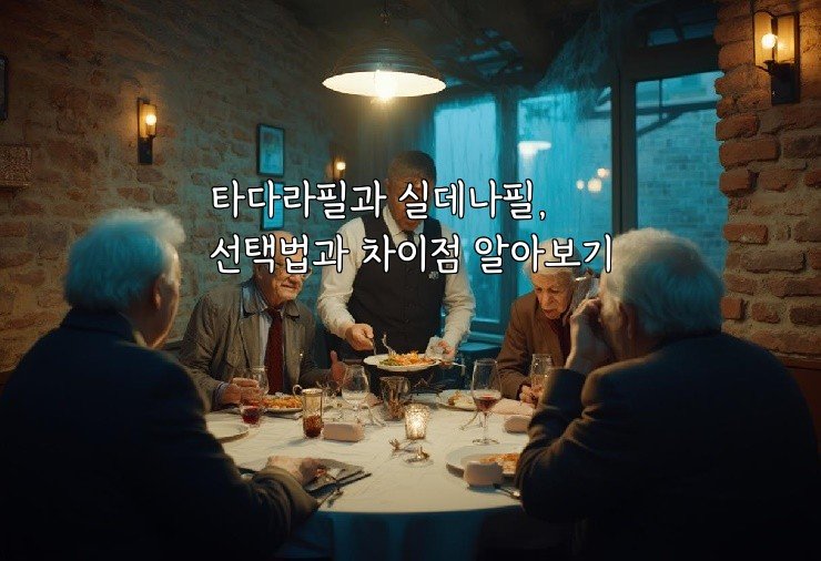 타다라필과 실데나필, 선택법과 차이점 알아보기
