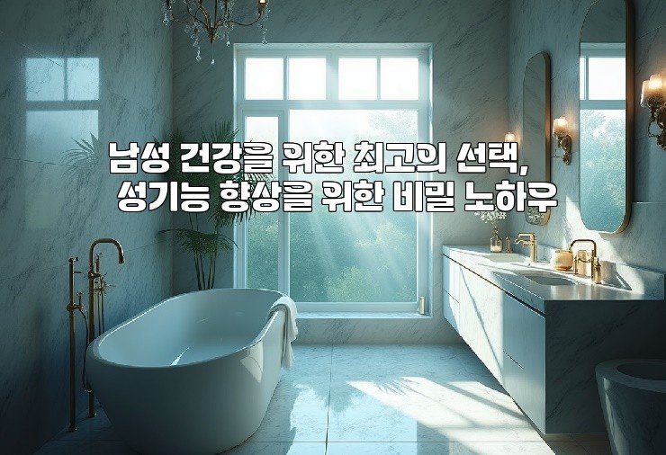 남성 건강을 위한 최고의 선택, 성기능 향상을 위한 비밀 노하우