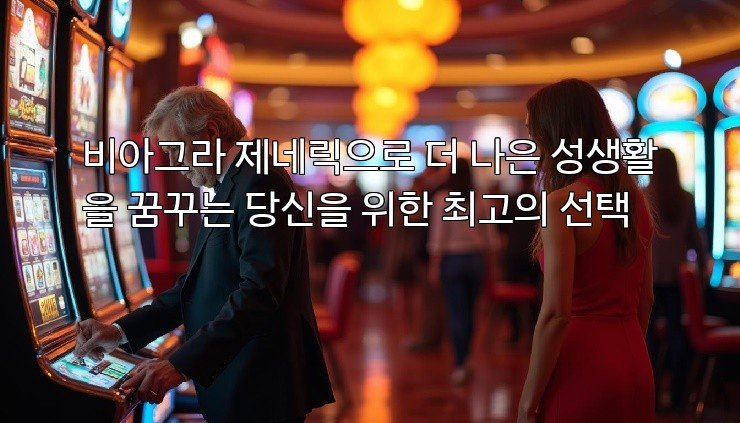 비아그라 제네릭으로 더 나은 성생활을 꿈꾸는 당신을 위한 최고의 선택