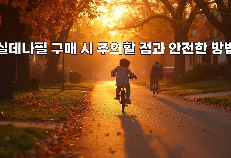 실데나필 구매 시 주의할 점과 안전한 방법