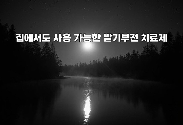 집에서도 사용 가능한 발기부전 치료제