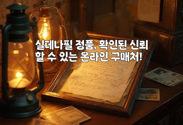 실데나필 정품, 확인된 신뢰할 수 있는 온라인 구매처!